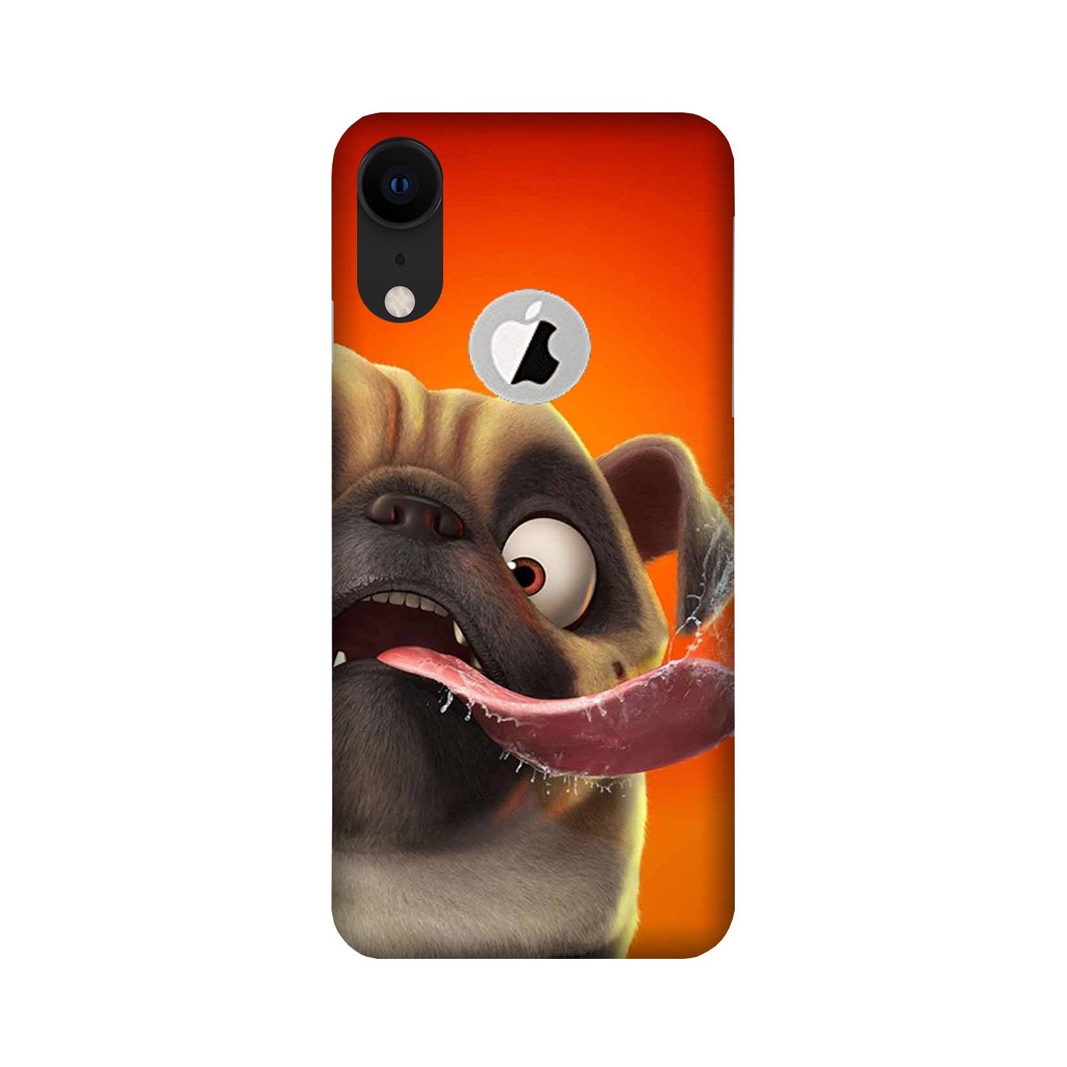 Dog Mobile Back Case for iPhone Xr logo cut (Design - 343)