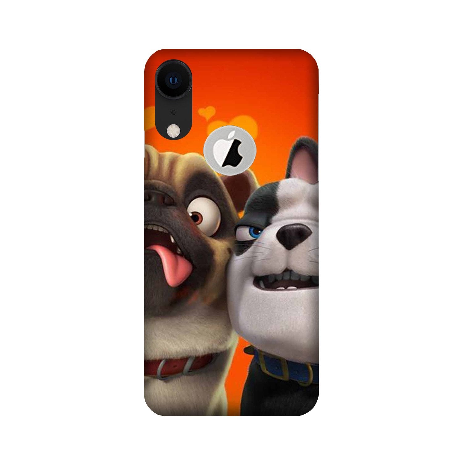Dog Puppy Mobile Back Case for iPhone Xr logo cut (Design - 350)