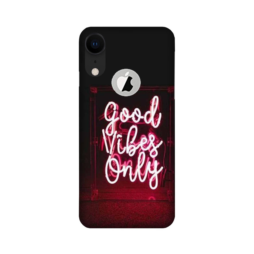 Good Vibes Only Mobile Back Case for iPhone Xr logo cut (Design - 354)