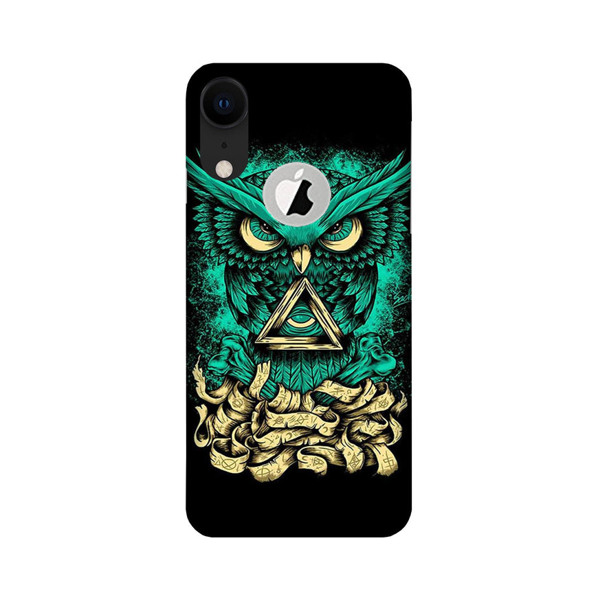 Owl Mobile Back Case for iPhone Xr logo cut (Design - 358)