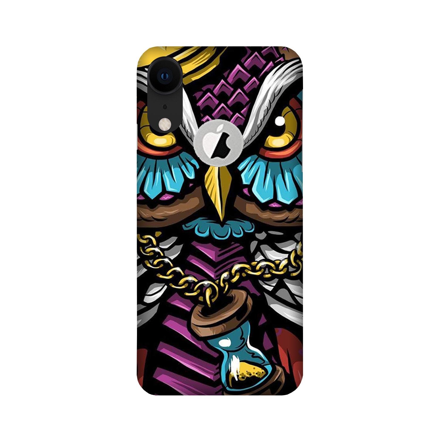 Owl Mobile Back Case for iPhone Xr logo cut (Design - 359)