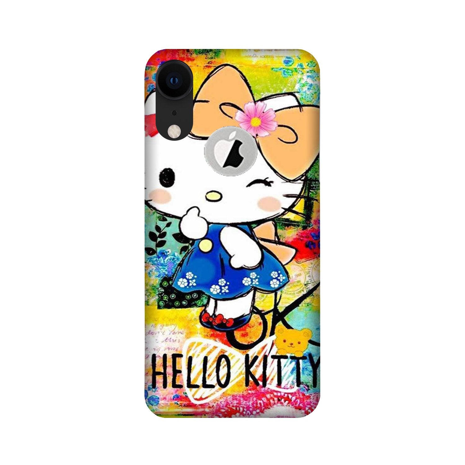 Hello Kitty Mobile Back Case for iPhone Xr logo cut (Design - 362)