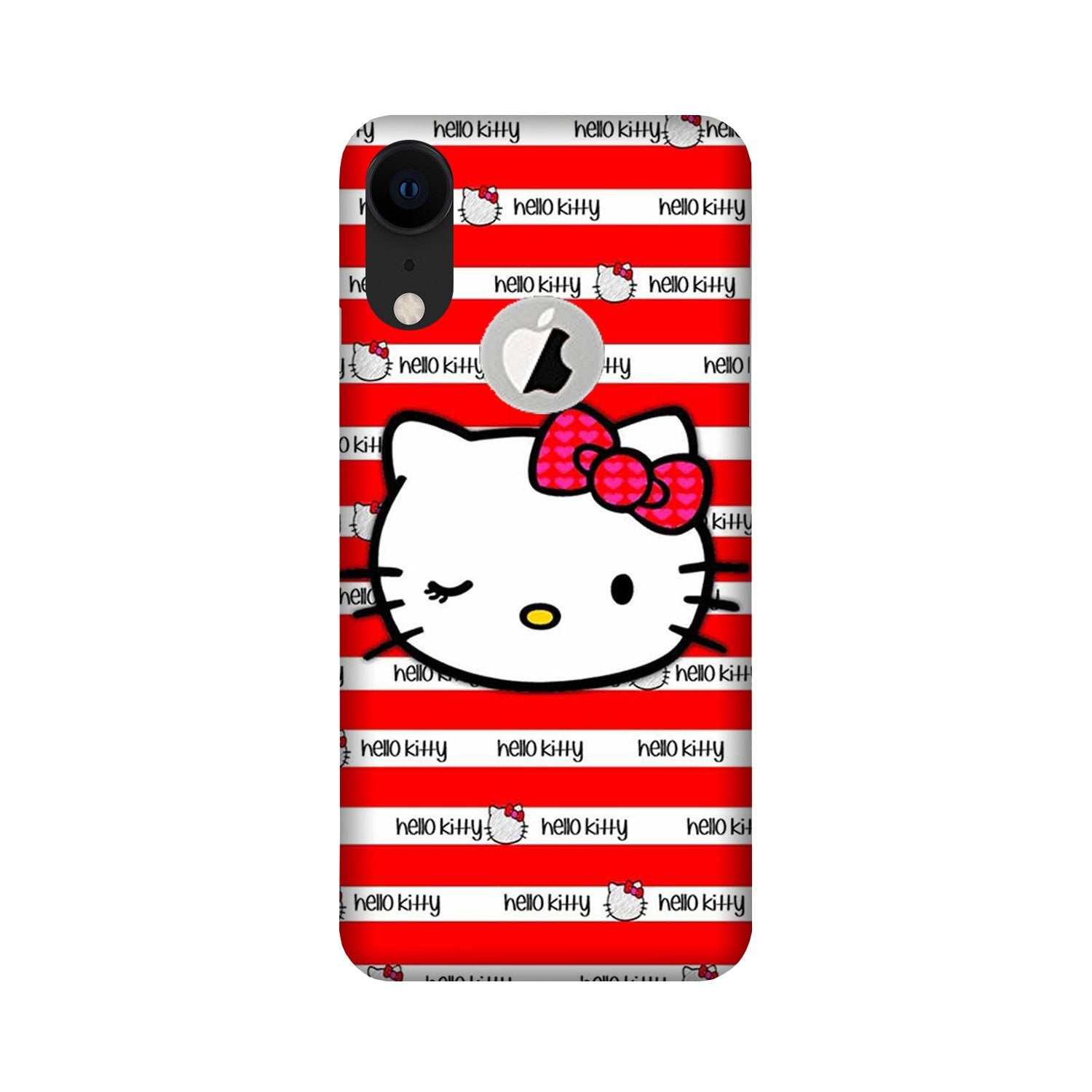 Hello Kitty Mobile Back Case for iPhone Xr logo cut (Design - 364)
