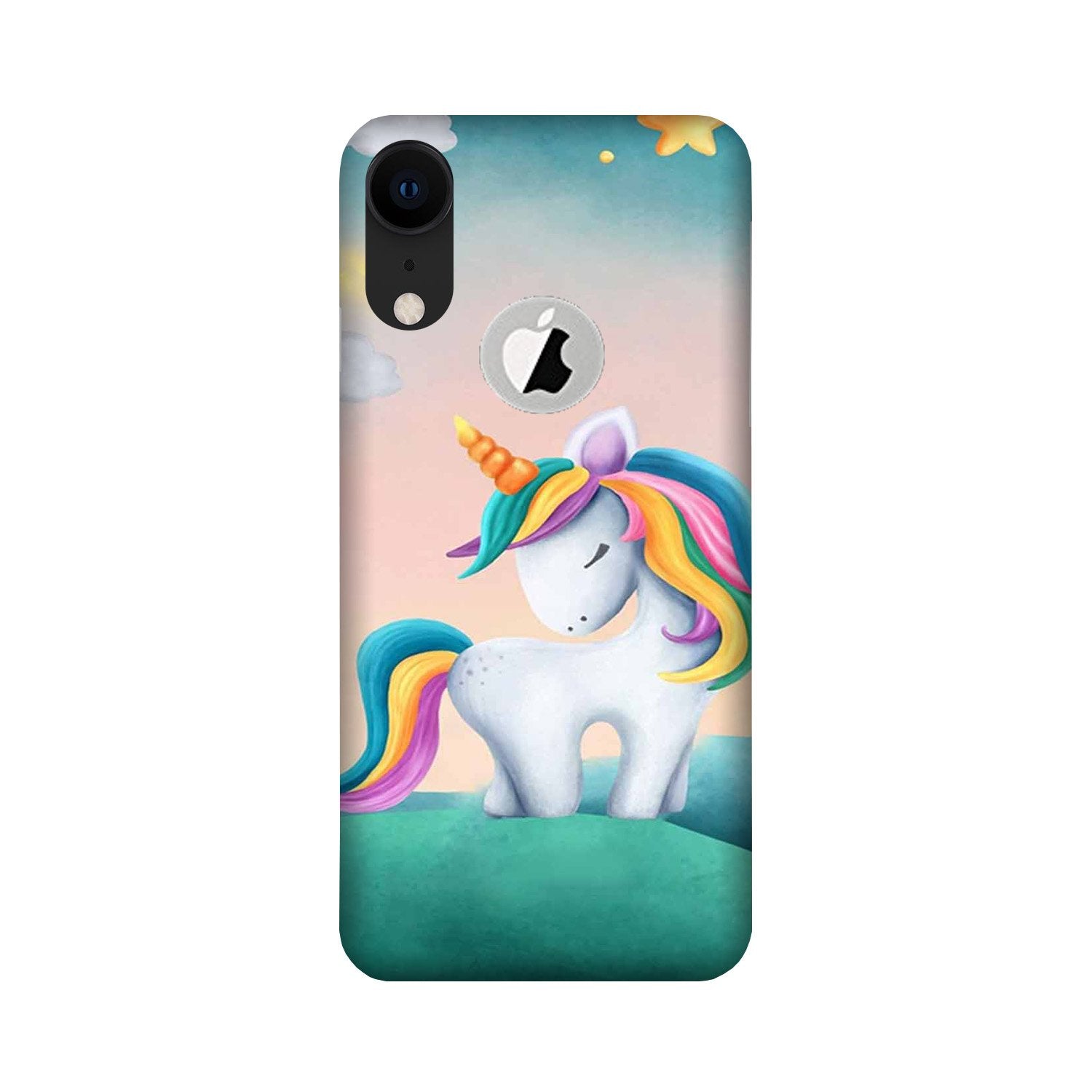 Unicorn Mobile Back Case for iPhone Xr logo cut (Design - 366)