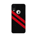 Black Red Pattern Mobile Back Case for iPhone Xr logo cut (Design - 373)
