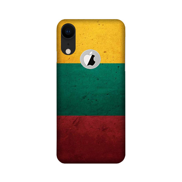 Color Pattern Mobile Back Case for iPhone Xr logo cut (Design - 374)