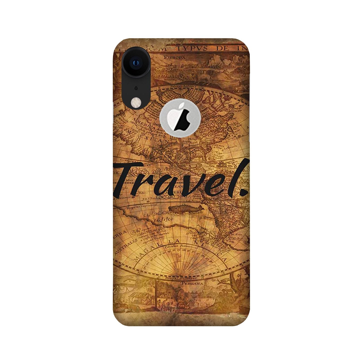 Travel Mobile Back Case for iPhone Xr logo cut (Design - 375)