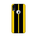 Black Yellow Pattern Mobile Back Case for iPhone Xr logo cut (Design - 377)
