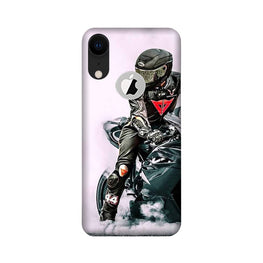 Biker Mobile Back Case for iPhone Xr logo cut (Design - 383)