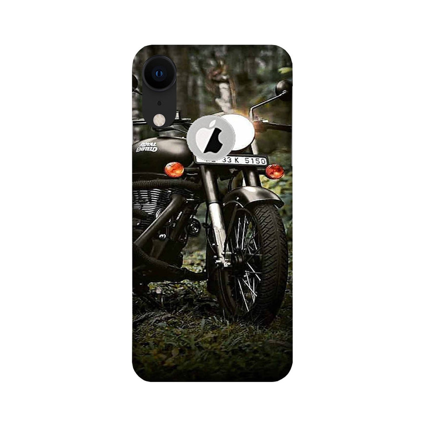 Royal Enfield Mobile Back Case for iPhone Xr logo cut (Design - 384)