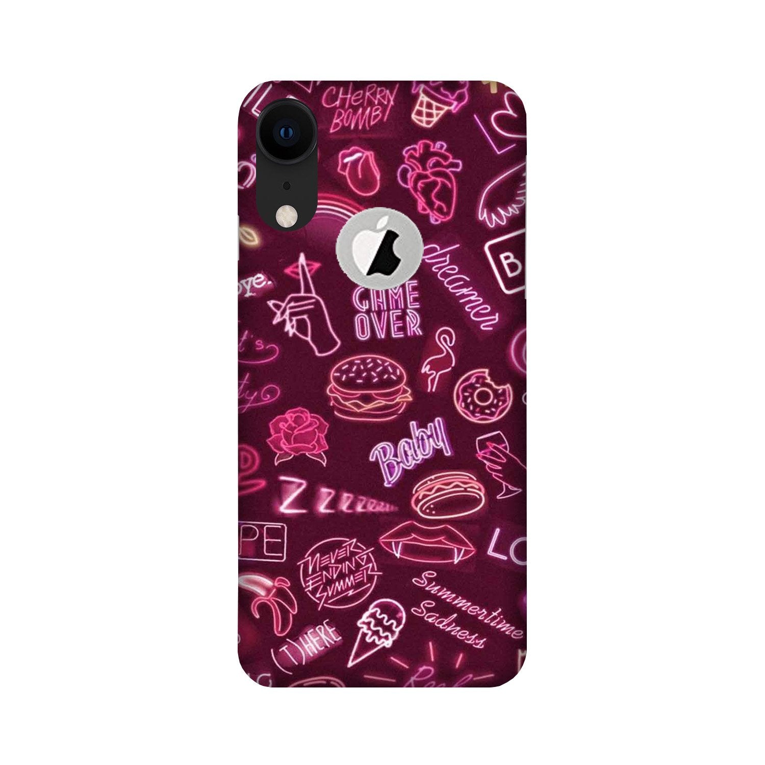 Party Theme Mobile Back Case for iPhone Xr logo cut (Design - 392)