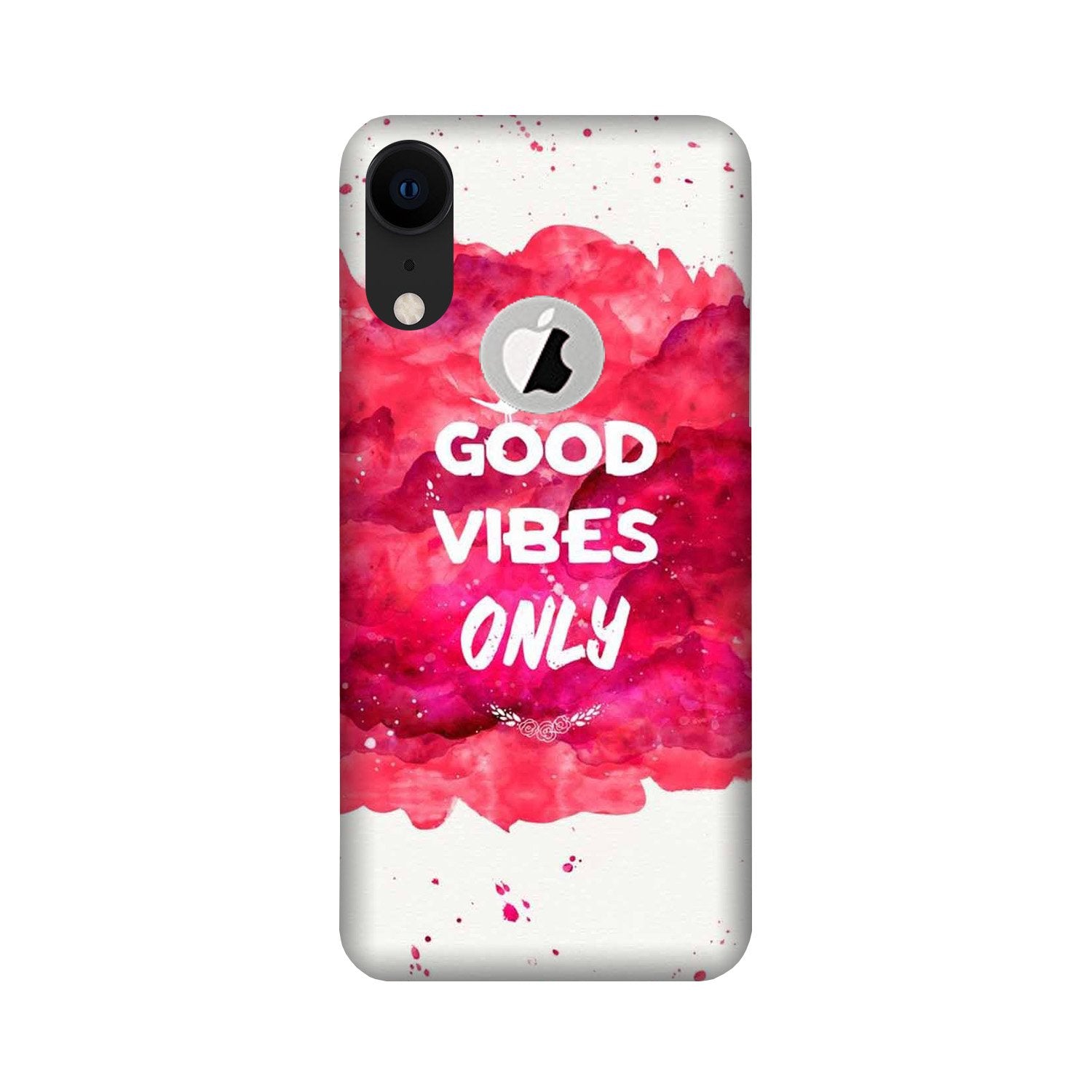 Good Vibes Only Mobile Back Case for iPhone Xr logo cut (Design - 393)
