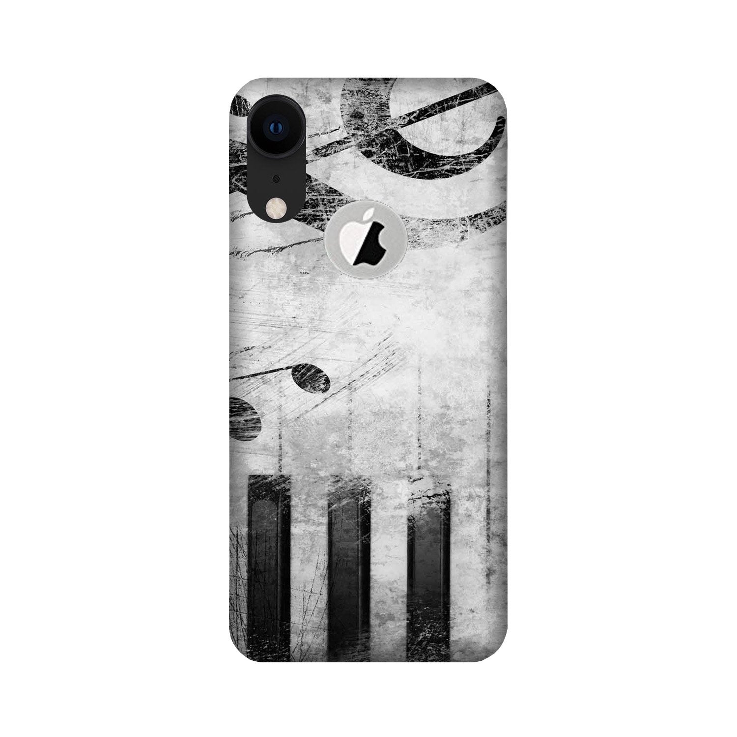 Music Mobile Back Case for iPhone Xr logo cut (Design - 394)