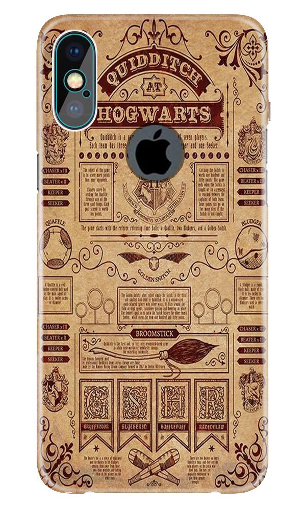 Hogwarts Mobile Back Case for iPhone X logo cut (Design - 304)