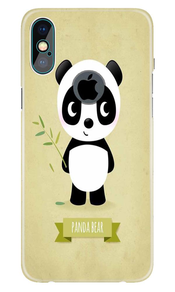 Panda Bear Mobile Back Case for iPhone X logo cut (Design - 317)