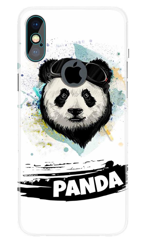 Panda Mobile Back Case for iPhone X logo cut (Design - 319)