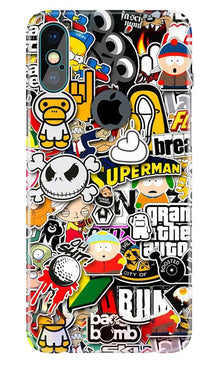 Designer Mobile Back Case for iPhone X logo cut (Design - 320)