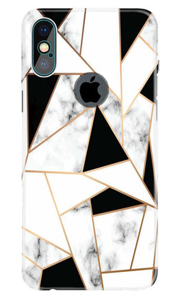 Marble Texture Mobile Back Case for iPhone X logo cut (Design - 322)