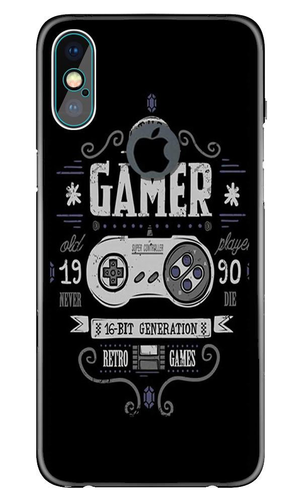 Gamer Mobile Back Case for iPhone X logo cut (Design - 330)