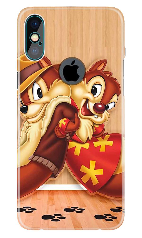 Chip n Dale Mobile Back Case for iPhone X logo cut (Design - 335)