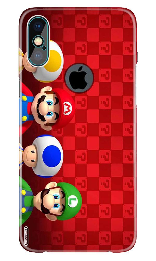 Mario Mobile Back Case for iPhone X logo cut (Design - 337)