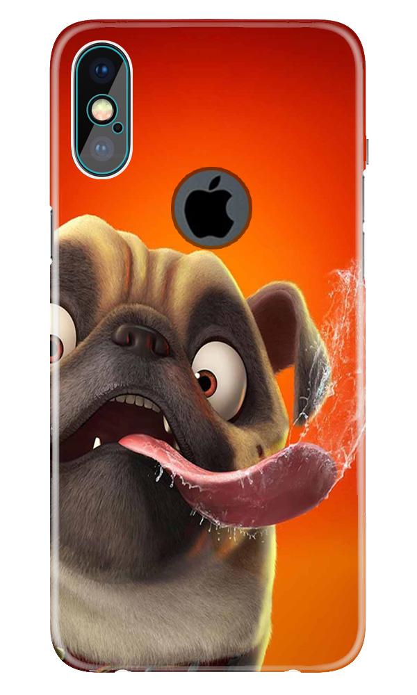Dog Mobile Back Case for iPhone X logo cut (Design - 343)