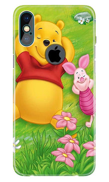 Winnie The Pooh Mobile Back Case for iPhone X logo cut (Design - 348)