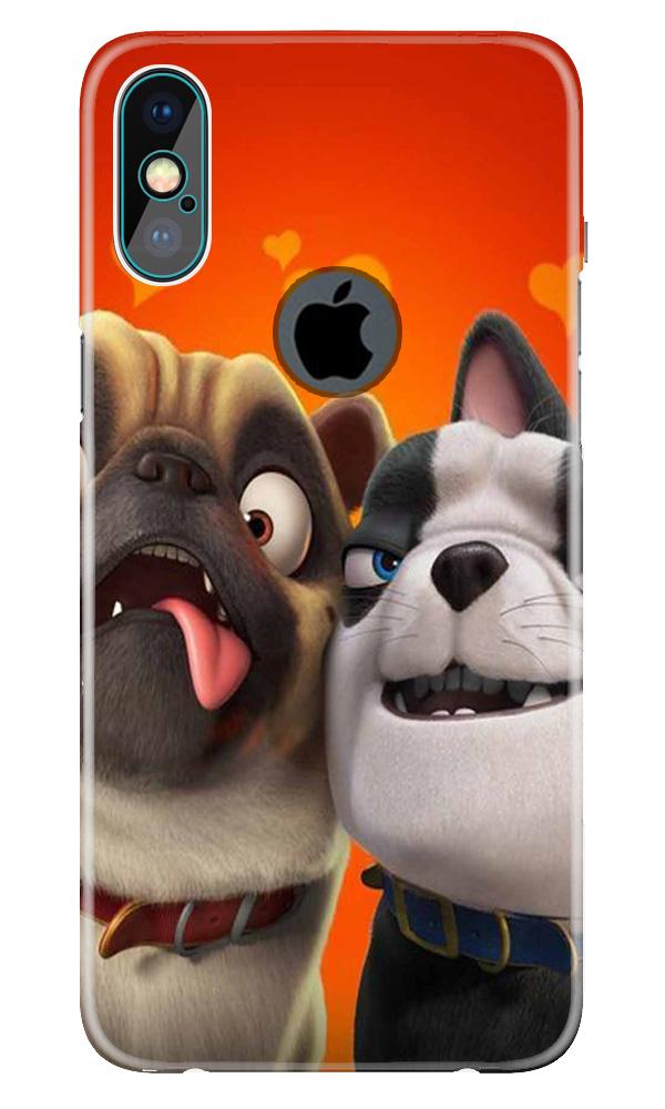 Dog Puppy Mobile Back Case for iPhone X logo cut (Design - 350)