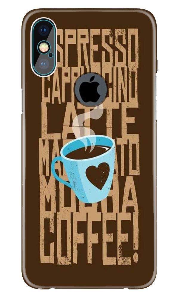 Love Coffee Mobile Back Case for iPhone X logo cut (Design - 351)