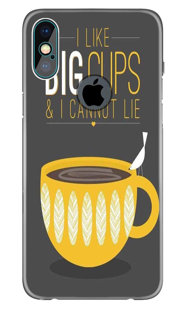 Big Cups Coffee Mobile Back Case for iPhone X logo cut (Design - 352)