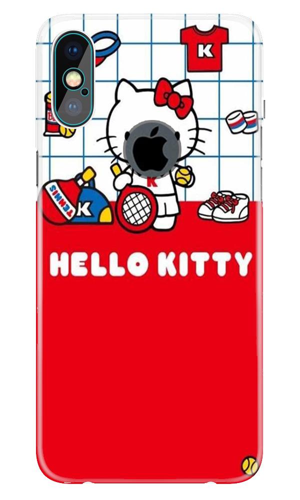 Hello Kitty Mobile Back Case for iPhone X logo cut (Design - 363)