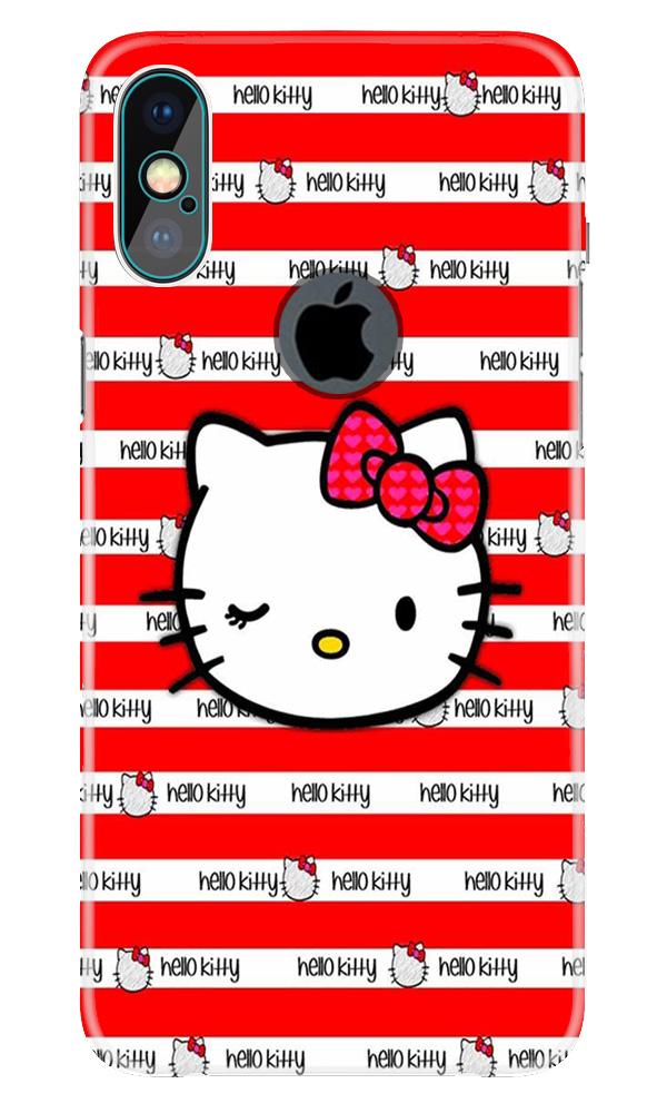 Hello Kitty Mobile Back Case for iPhone X logo cut (Design - 364)