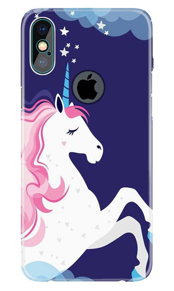 Unicorn Mobile Back Case for iPhone X logo cut (Design - 365)