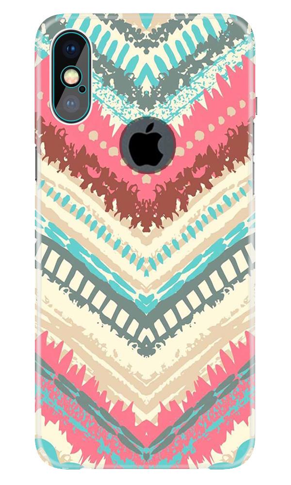 Pattern Mobile Back Case for iPhone X logo cut (Design - 368)