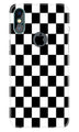 Black White Boxes Mobile Back Case for iPhone X logo cut (Design - 372)