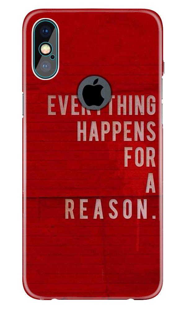 Everything Happens Reason Mobile Back Case for iPhone X logo cut (Design - 378)