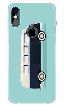 Travel Bus Mobile Back Case for iPhone X logo cut (Design - 379)