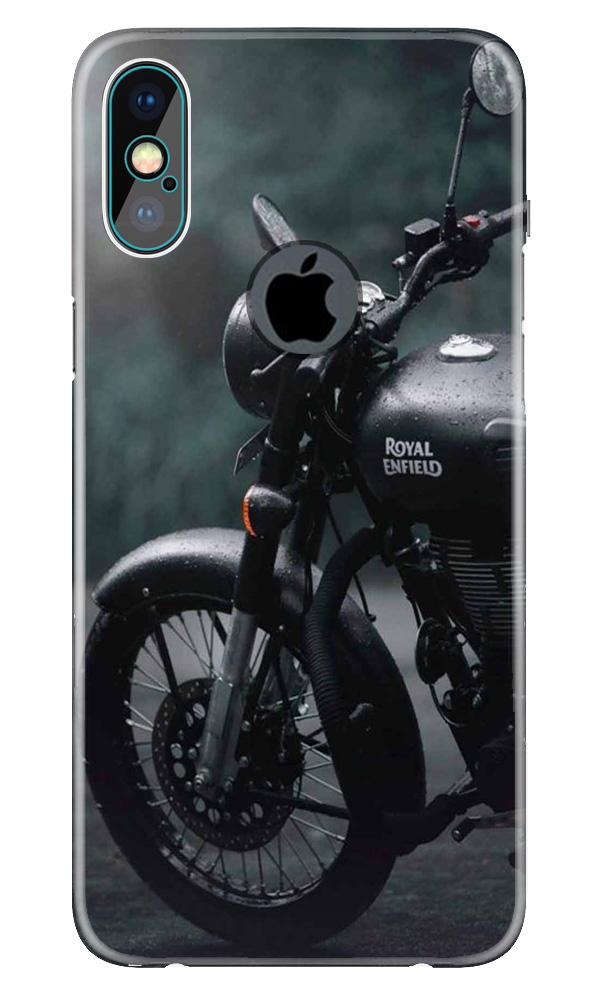 Royal Enfield Mobile Back Case for iPhone X logo cut (Design - 380)