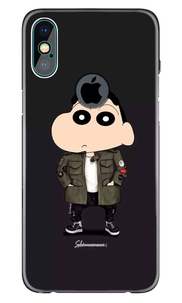 Shin Chan Mobile Back Case for iPhone X logo cut (Design - 391)