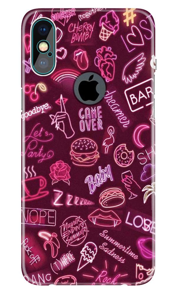 Party Theme Mobile Back Case for iPhone X logo cut (Design - 392)