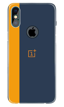 Oneplus Logo Mobile Back Case for iPhone X logo cut (Design - 395)