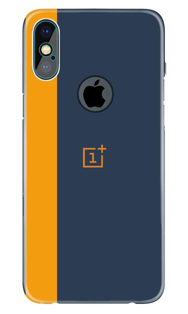 Oneplus Logo Mobile Back Case for iPhone X logo cut (Design - 395)