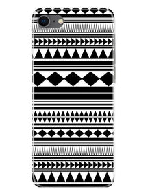 Black white Pattern Mobile Back Case for iPhone Se 2020 (Design - 5)