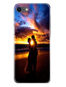 Couple Sea shore Mobile Back Case for iPhone Se 2020 (Design - 13)