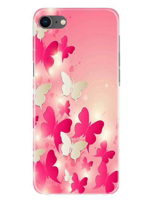 White Pick Butterflies Case for iPhone Se 2020