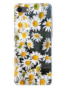 White flowers2 Mobile Back Case for iPhone Se 2020 (Design - 62)