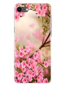 Pink flowers Mobile Back Case for iPhone Se 2020 (Design - 69)