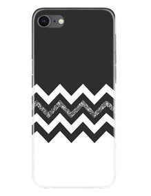 Black white Pattern2Mobile Back Case for iPhone Se 2020 (Design - 83)