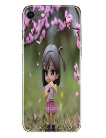 Cute Girl Mobile Back Case for iPhone Se 2020 (Design - 92)