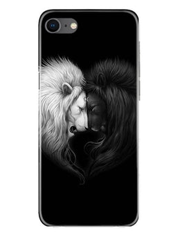 Dark White Lion Case for iPhone Se 2020  (Design - 140)